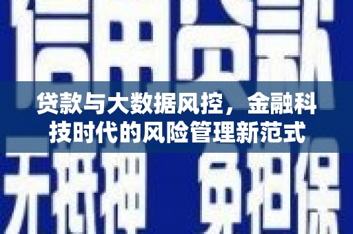 万载贷款与大数据风控，金融科技时代的风险管理新范式