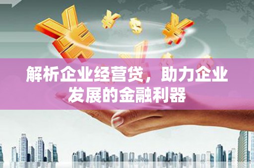 万载解析企业经营贷，助力企业发展的金融利器