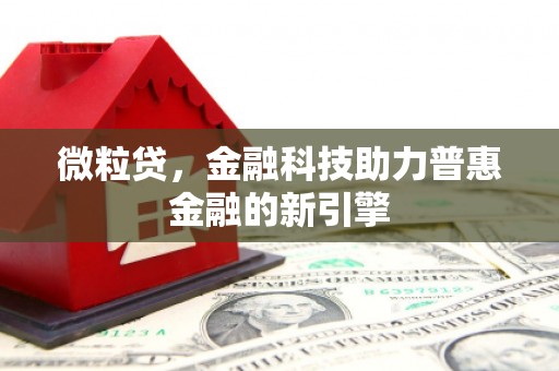 万载微粒贷，金融科技助力普惠金融的新引擎
