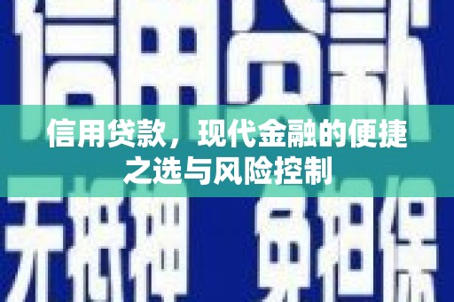 万载信用贷款，现代金融的便捷之选与风险控制