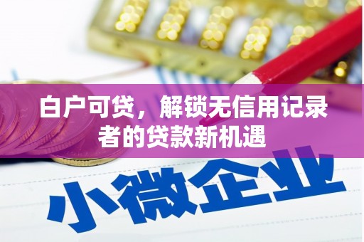 万载白户可贷，解锁无信用记录者的贷款新机遇