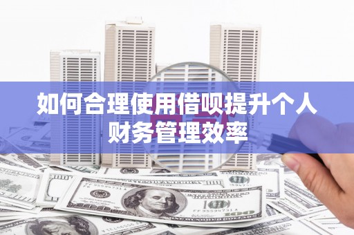 万载如何合理使用借呗提升个人财务管理效率