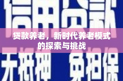 万载贷款养老，新时代养老模式的探索与挑战