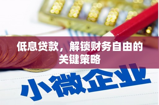 万载低息贷款，解锁财务自由的关键策略