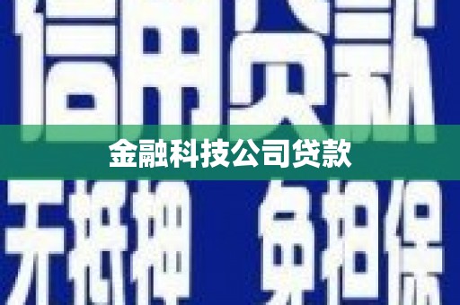 万载金融科技公司贷款