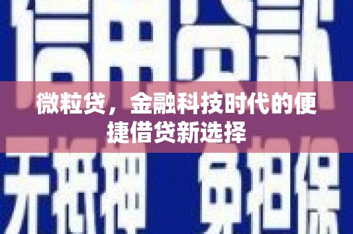 万载微粒贷，金融科技时代的便捷借贷新选择